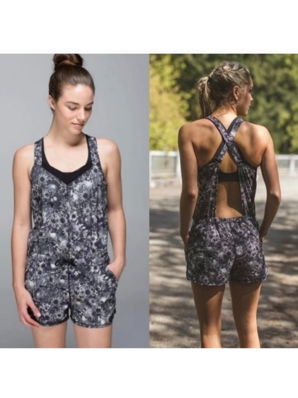 Lululemon The Runsie Flowabunga Black Angel Wing / Black